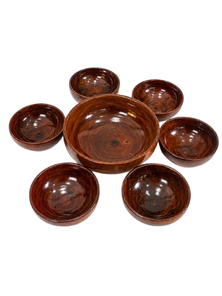 Wooden Bowl Serving Set – 7 Pieces