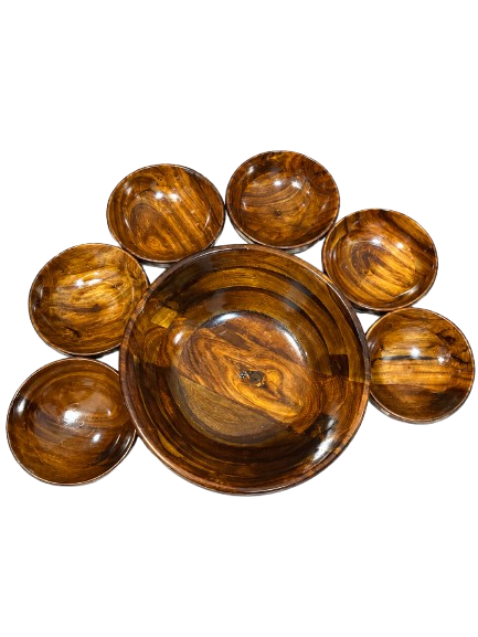 Premium Wooden Bowl Set