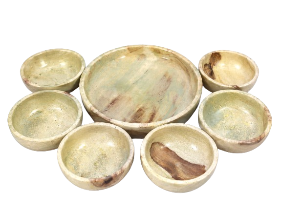 Wooden Bowl &amp; Serving Platter Set