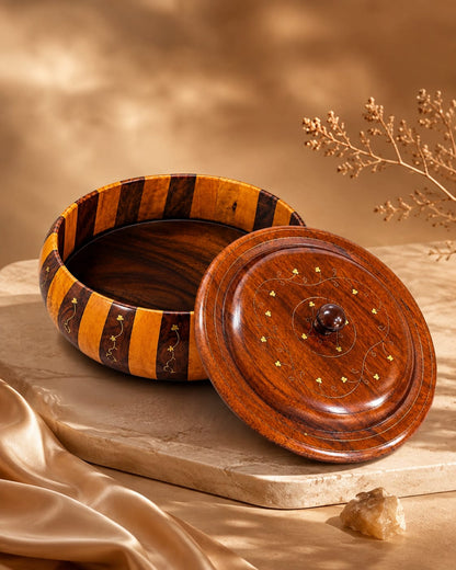 Exquisite Dual-Tone Wooden HotPot