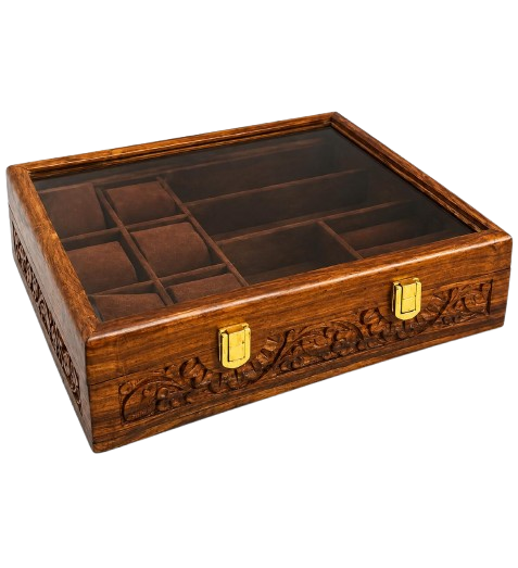 Carved Wooden Storage/Jewelry Box