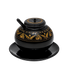 Small black wooden sugar port