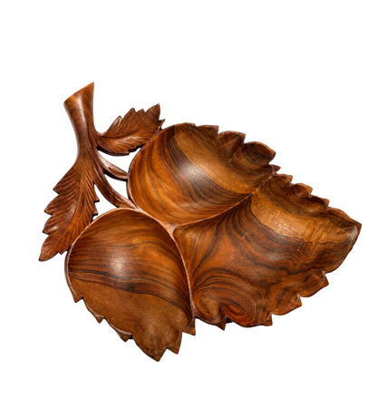 1. Wooden Decorative Leaf Serving Dish 🍂
